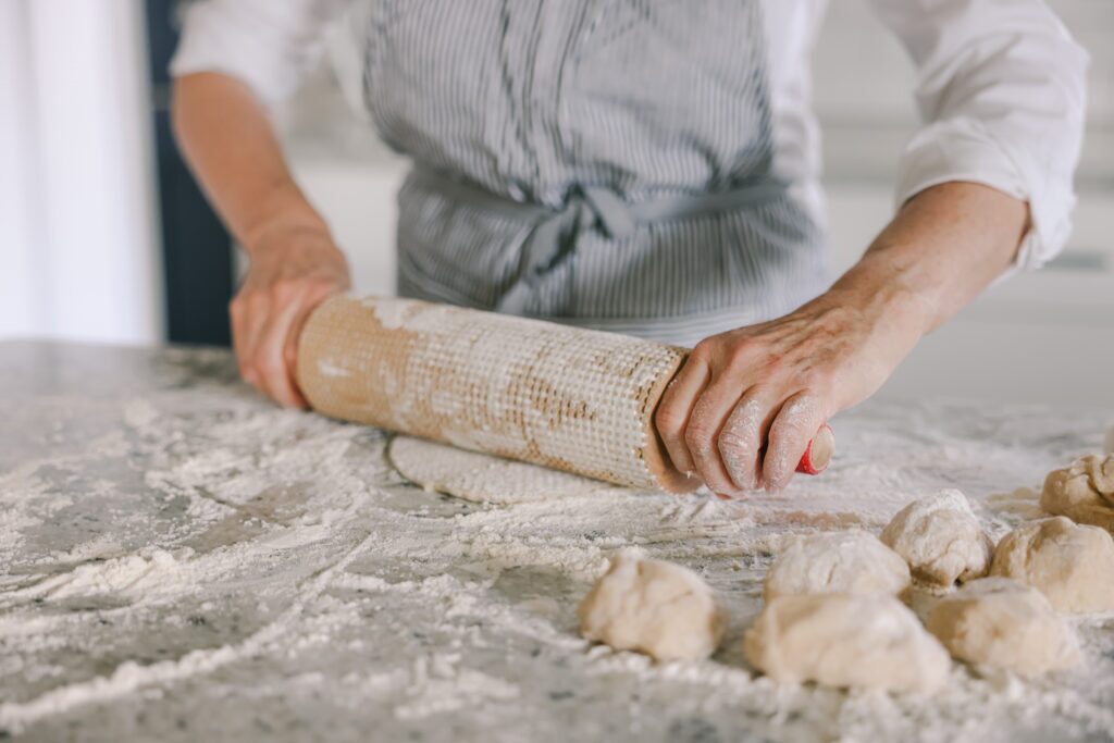 Making dough using sprouted flour